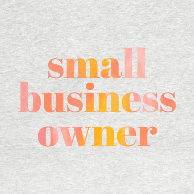 Small Business Owner Pink Rainbow by Bohemian Designer